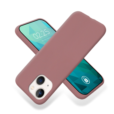 ETUI GUMA SMOOTH NA TELEFON  APPLE IPHONE 13 MINI CIEMNY RÓŻ