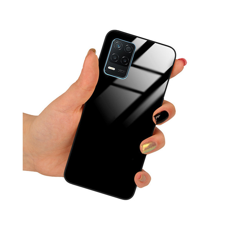 ETUI BLACK CASE GLASS NA TELEFON REALME 8 5G / V13 5G CZARNY