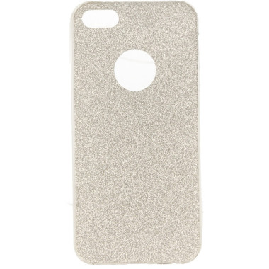 GUMA GLITTER ETUI NA TELEFON IPHONE 5 A1533 A1428 SREBRNY