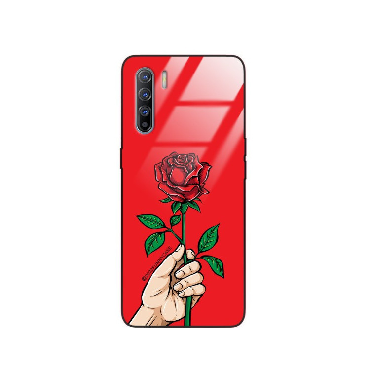 ETUI BLACK CASE GLASS NA TELEFON OPPO RENO 3 / OPPO A91 ST_TEK-102 WIELOKOLOROWE