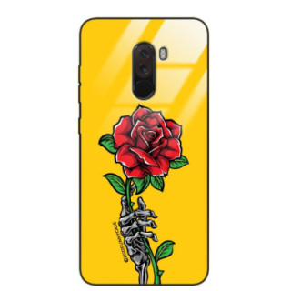 ETUI BLACK CASE GLASS NA TELEFON XIAOMI POCO F1 ST_TEK-105 WIELOKOLOROWE