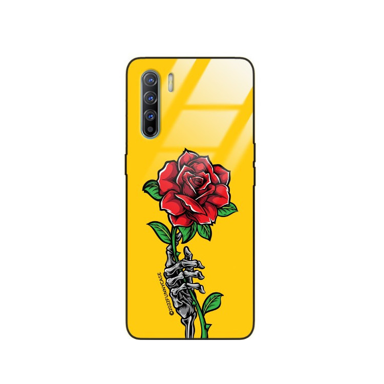 ETUI BLACK CASE GLASS NA TELEFON OPPO RENO 3 / OPPO A91 ST_TEK-105 WIELOKOLOROWE