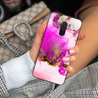ETUI BLACK CASE GLASS NA TELEFON XIAOMI POCO F1 ST_UMA-100 WIELOKOLOROWE