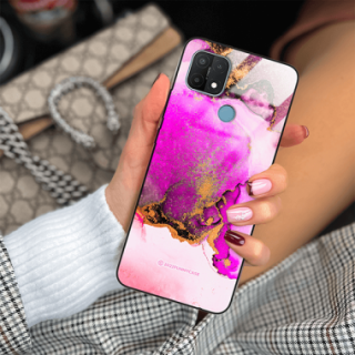 ETUI BLACK CASE GLASS NA TELEFON OPPO A15 / A15s / A35 ST_UMA-100 WIELOKOLOROWE
