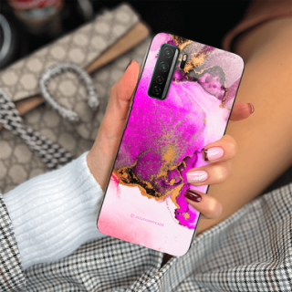ETUI BLACK CASE GLASS NA TELEFON HUAWEI NOVA 7 SE ST_UMA-100 WIELOKOLOROWE