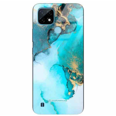 ETUI BLACK CASE GLASS NA TELEFON REALME C21 ST_UMA-102 WIELOKOLOROWE