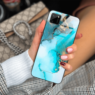 ETUI BLACK CASE GLASS NA TELEFON REALME C11 ST_UMA-102 WIELOKOLOROWE