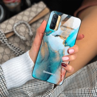 ETUI BLACK CASE GLASS NA TELEFON REALME V15 ST_UMA-103 WIELOKOLOROWE