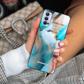 ETUI BLACK CASE GLASS NA TELEFON OPPO RENO 4 ST_UMA-103 WIELOKOLOROWE