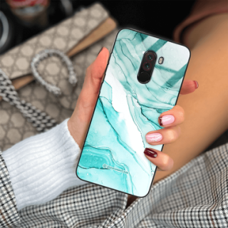 ETUI BLACK CASE GLASS NA TELEFON XIAOMI POCO F1 ST_UMA-104 WIELOKOLOROWE