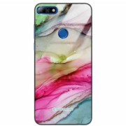 ETUI BLACK CASE GLASS NA TELEFON HUAWEI Y7 PRIME 2018 ST_UMA-105 WIELOKOLOROWE