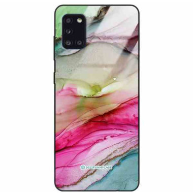 ETUI BLACK CASE GLASS NA TELEFON SAMSUNG GALAXY A31 ST_UMA-105 WIELOKOLOROWE