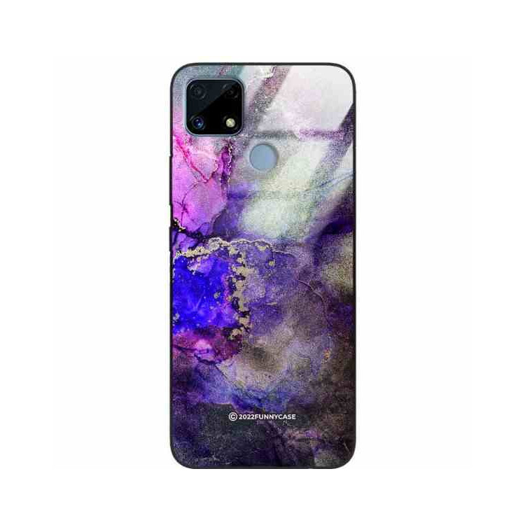 ETUI BLACK CASE GLASS NA TELEFON REALME C25 ST_UMA-106 WIELOKOLOROWE