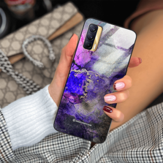 ETUI BLACK CASE GLASS NA TELEFON REALME V15 ST_UMA-106 WIELOKOLOROWE