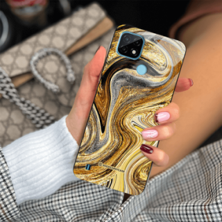 ETUI BLACK CASE GLASS NA TELEFON REALME C21 ST_UMA-107 WIELOKOLOROWE