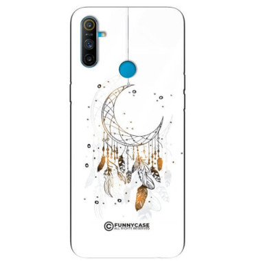 ETUI BLACK CASE GLASS NA TELEFON REALME C3 DREAMCATCHER BOHO