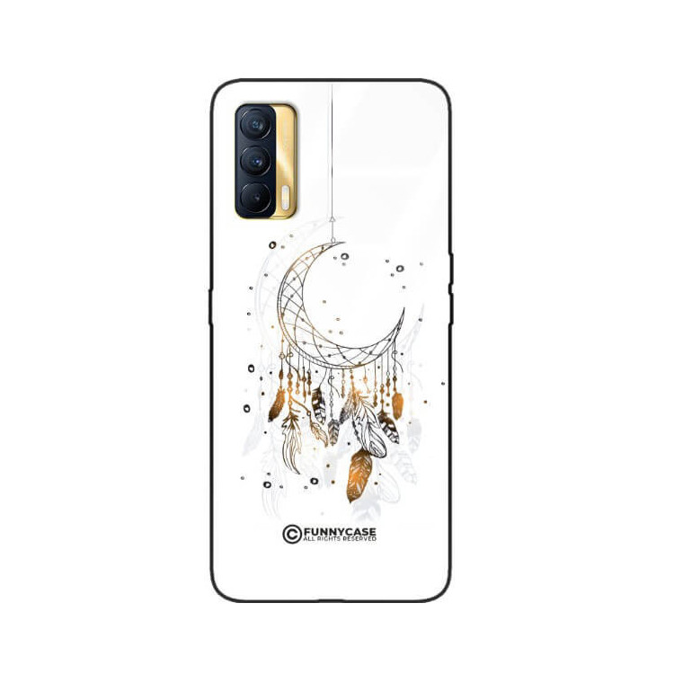 ETUI BLACK CASE GLASS NA TELEFON REALME V15 DREAMCATCHER BOHO