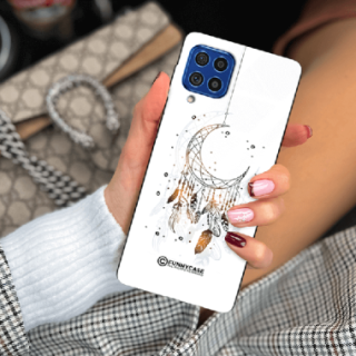 ETUI BLACK CASE GLASS NA TELEFON SAMSUNG GALAXY F62 / M62 DREAMCATCHER BOHO