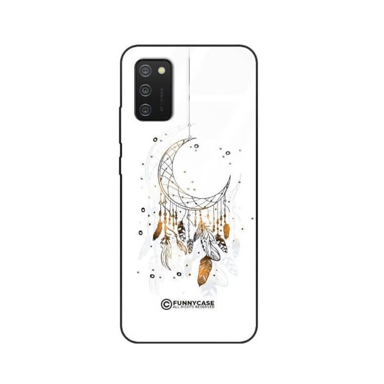 ETUI BLACK CASE GLASS NA TELEFON SAMSUNG GALAXY A02S DREAMCATCHER BOHO