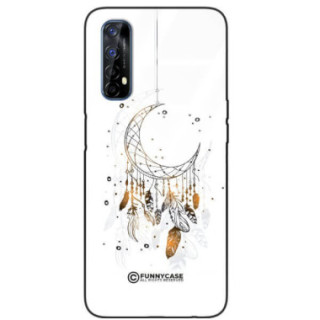 ETUI BLACK CASE GLASS NA TELEFON REALME 7 DREAMCATCHER BOHO