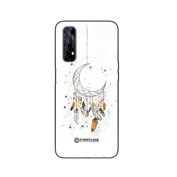 ETUI BLACK CASE GLASS NA TELEFON REALME 7 DREAMCATCHER BOHO