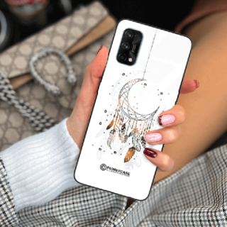 ETUI BLACK CASE GLASS NA TELEFON REALME 7 PRO DREAMCATCHER BOHO