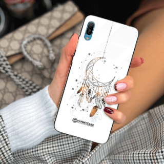 ETUI BLACK CASE GLASS NA TELEFON HUAWEI Y6 2019 DREAMCATCHER BOHO