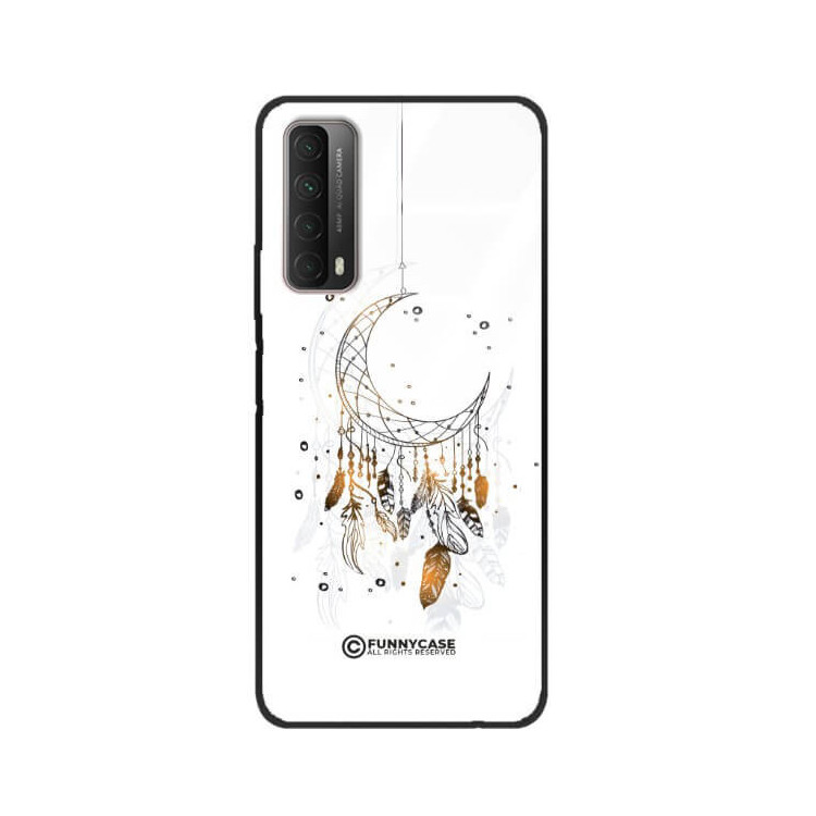 ETUI BLACK CASE GLASS NA TELEFON HUAWEI P SMART 2021 / Y7a DREAMCATCHER BOHO