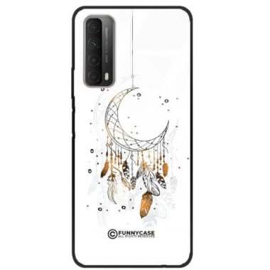 ETUI BLACK CASE GLASS NA TELEFON HUAWEI P SMART 2021 / Y7a DREAMCATCHER BOHO