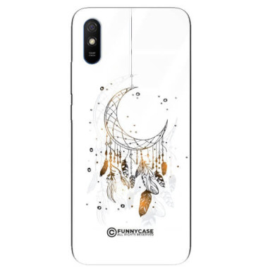 ETUI BLACK CASE GLASS NA TELEFON XIAOMI REDMI 9A DREAMCATCHER BOHO