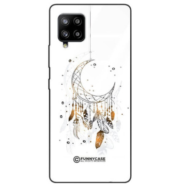 ETUI BLACK CASE GLASS NA TELEFON SAMSUNG GALAXY A42 5G DREAMCATCHER BOHO