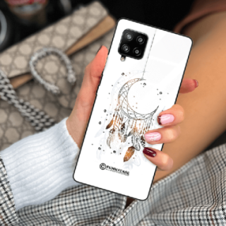 ETUI BLACK CASE GLASS NA TELEFON SAMSUNG GALAXY A42 5G DREAMCATCHER BOHO