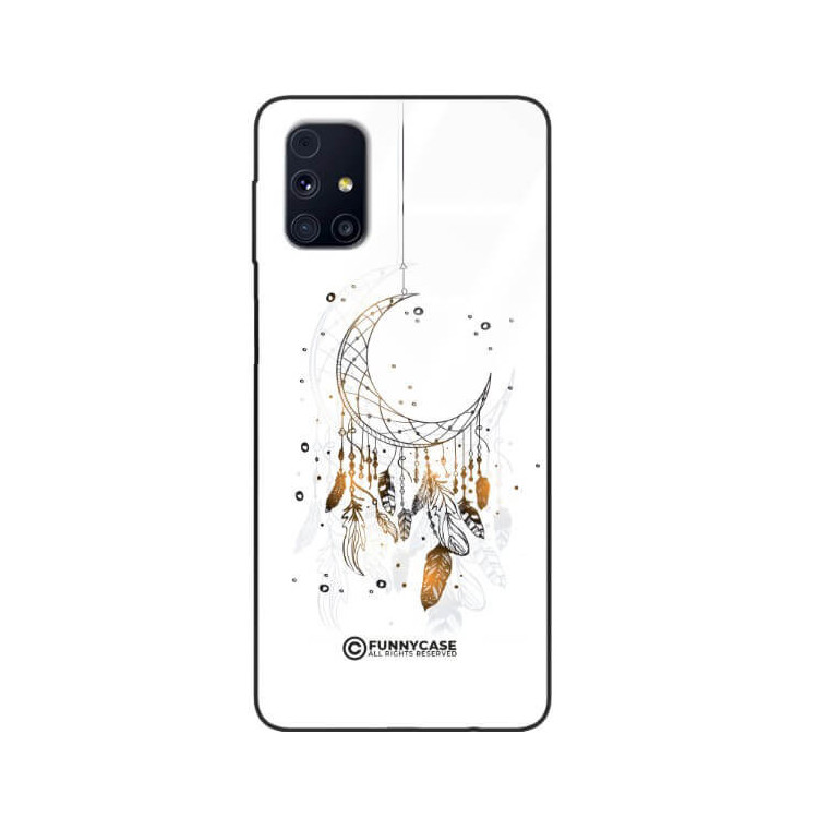 ETUI BLACK CASE GLASS NA TELEFON SAMSUNG GALAXY M31S DREAMCATCHER BOHO