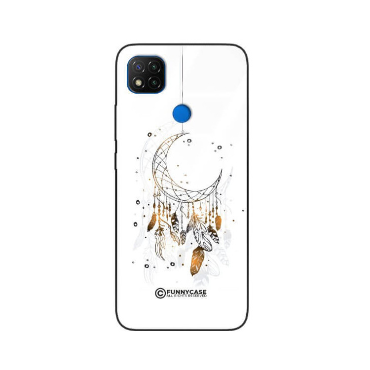 ETUI BLACK CASE GLASS NA TELEFON XIAOMI REDMI 9C DREAMCATCHER BOHO