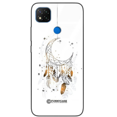 ETUI BLACK CASE GLASS NA TELEFON XIAOMI REDMI 9C DREAMCATCHER BOHO