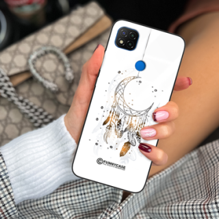 ETUI BLACK CASE GLASS NA TELEFON XIAOMI REDMI 9C DREAMCATCHER BOHO