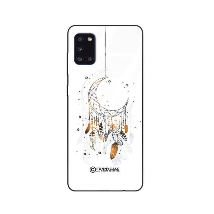 ETUI BLACK CASE GLASS NA TELEFON SAMSUNG GALAXY A31 DREAMCATCHER BOHO