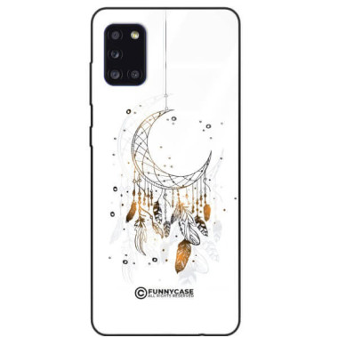 ETUI BLACK CASE GLASS NA TELEFON SAMSUNG GALAXY A31 DREAMCATCHER BOHO