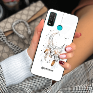 ETUI BLACK CASE GLASS NA TELEFON HUAWEI P SMART 2020 DREAMCATCHER BOHO