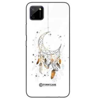 ETUI BLACK CASE GLASS NA TELEFON REALME C11 DREAMCATCHER BOHO