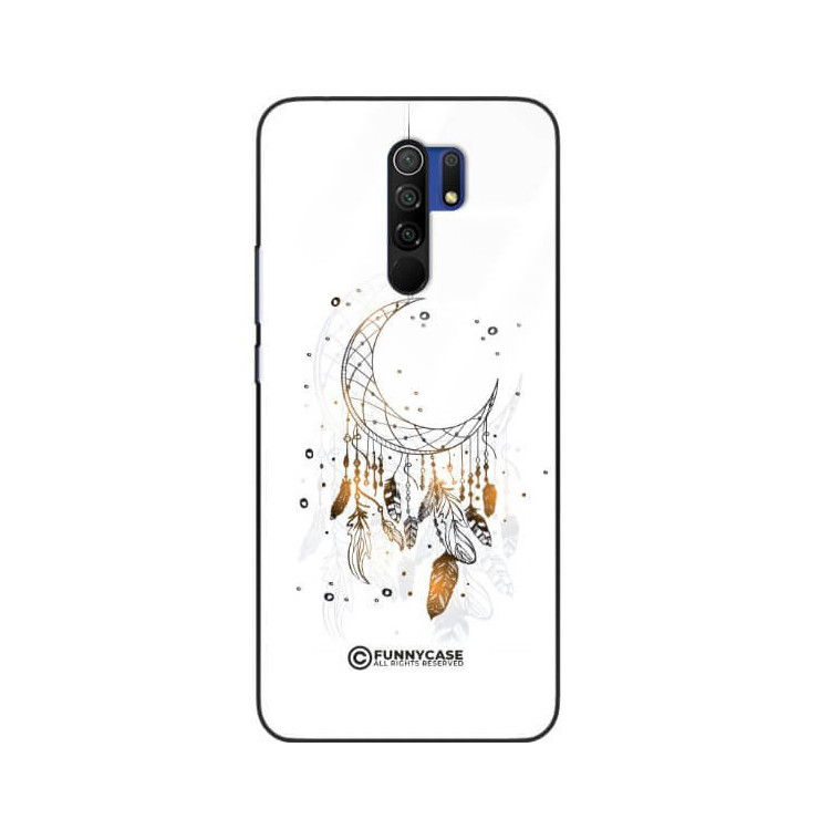 ETUI BLACK CASE GLASS NA TELEFON XIAOMI REDMI 9 DREAMCATCHER BOHO