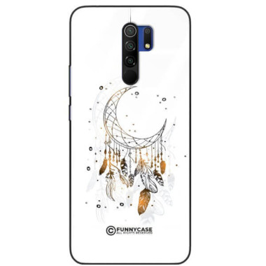 ETUI BLACK CASE GLASS NA TELEFON XIAOMI REDMI 9 DREAMCATCHER BOHO