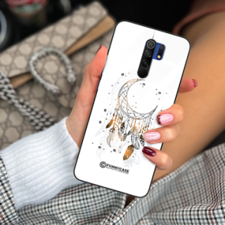 ETUI BLACK CASE GLASS NA TELEFON XIAOMI REDMI 9 DREAMCATCHER BOHO