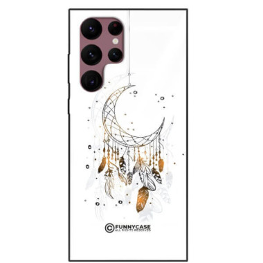 ETUI BLACK CASE GLASS NA TELEFON SAMSUNG GALAXY S22 ULTRA DREAMCATCHER BOHO