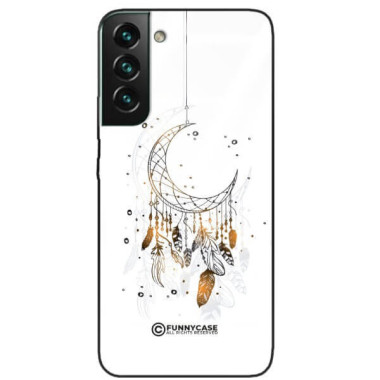 ETUI BLACK CASE GLASS NA TELEFON SAMSUNG GALAXY S22 PRO DREAMCATCHER BOHO