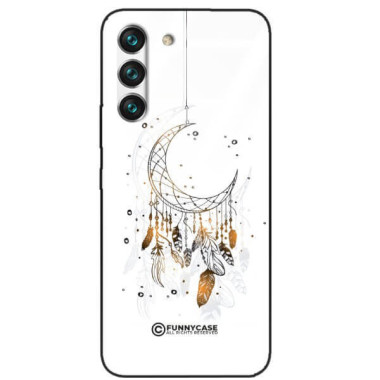 ETUI BLACK CASE GLASS NA TELEFON SAMSUNG GALAXY S22 DREAMCATCHER BOHO