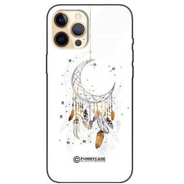 ETUI BLACK CASE GLASS NA TELEFON APPLE IPHONE 12 PRO MAX DREAMCATCHER BOHO