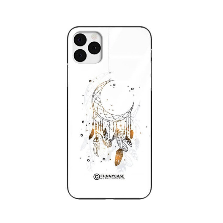 ETUI BLACK CASE GLASS NA TELEFON APPLE IPHONE 11 PRO MAX DREAMCATCHER BOHO