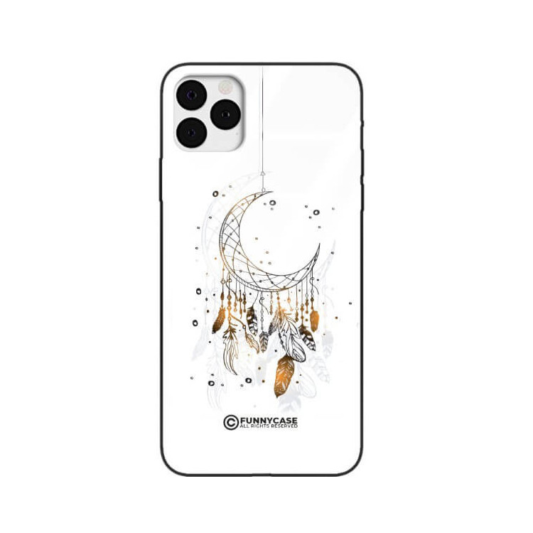 ETUI BLACK CASE GLASS NA TELEFON APPLE IPHONE 11 PRO DREAMCATCHER BOHO