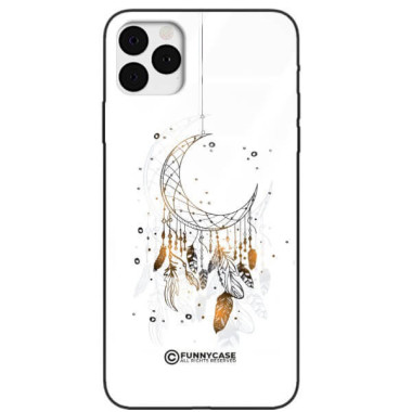 ETUI BLACK CASE GLASS NA TELEFON APPLE IPHONE 11 PRO DREAMCATCHER BOHO